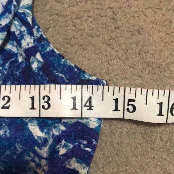 Cynthia Rowley Blue White Print Dress Small Flare - Picture 14 of 14